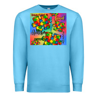 Ocean Blue autism puzzle piece Premium Sweatshirt - CowGirlArtShop