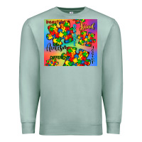 Seafoam autism puzzle piece Premium Sweatshirt - CowGirlArtShop