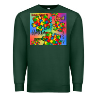 Sports Green autism puzzle piece Premium Sweatshirt - CowGirlArtShop