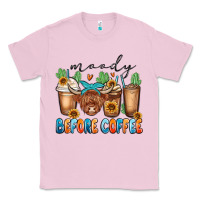 Bubblegum Pink moody before coffee Classic Tee - MaliasSmallBusiness