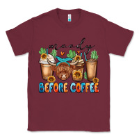 Burgundy moody before coffee Classic Tee - MaliasSmallBusiness