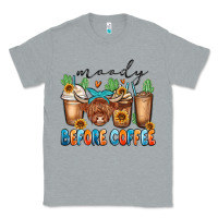 Heather Grey moody before coffee Classic Tee - MaliasSmallBusiness