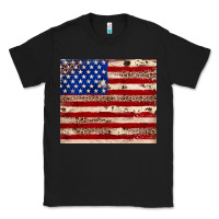 Black American flag leopard cowhide Classic Tee - JahusDesignShop