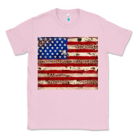 Bubblegum Pink American flag leopard cowhide Classic Tee - JahusDesignShop
