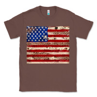 Chestnut American flag leopard cowhide Classic Tee - JahusDesignShop