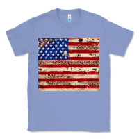Colony Blue American flag leopard cowhide Classic Tee - JahusDesignShop