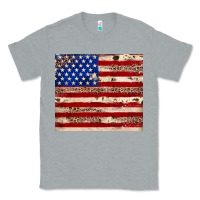 Heather Grey American flag leopard cowhide Classic Tee - JahusDesignShop