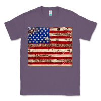 Lavender American flag leopard cowhide Classic Tee - JahusDesignShop