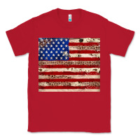 Red American flag leopard cowhide Classic Tee - JahusDesignShop