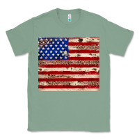 Sage American flag leopard cowhide Classic Tee - JahusDesignShop