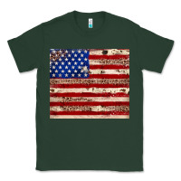 Sports Green American flag leopard cowhide Classic Tee - JahusDesignShop