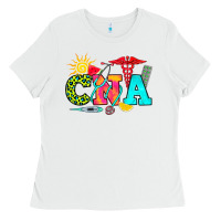 White cna summer Ladies Tee - RanaPortraitStore