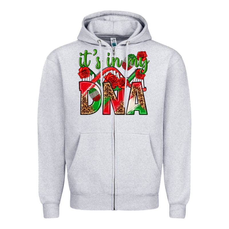 It's In My Dna Mexico Zipper Hoodie by texasbilliewilder | Teevron