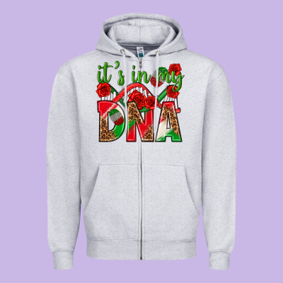 It's In My Dna Mexico Zipper Hoodie Designed By Texasbilliewilder