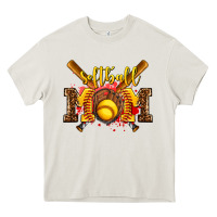 Cream softball mom Heavy Core Tee - AdoDesignShop
