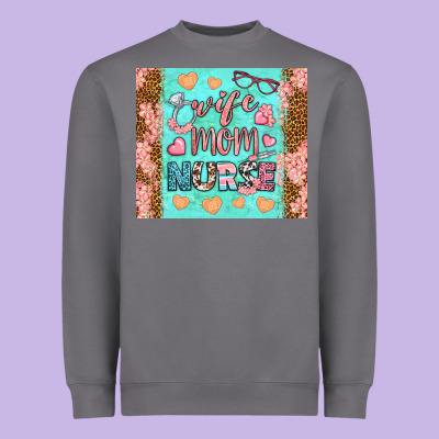 Wife Mom Nurse Tumbler Heavyweight Sweatshirt Designed By Bundleandbundleshop