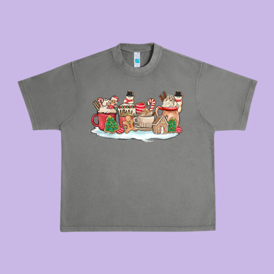 Christmas Cookie Coffe Cups Urban Heavy Tee Designed By Maliassmallbusiness