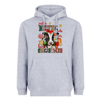 Heather Grey just a heifer who loves christmas cow Heavyweight Hoodie - CowGirlArtShop