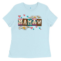 Baby Blue daisy mamaw Ladies Tee - AdoDesignShop