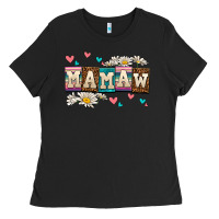 Black daisy mamaw Ladies Tee - AdoDesignShop
