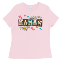 Bubblegum Pink daisy mamaw Ladies Tee - AdoDesignShop