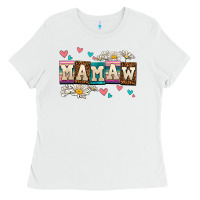 White daisy mamaw Ladies Tee - AdoDesignShop