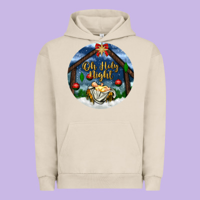 Oh Holy Night Urban Hoodie Designed By Bundleandbundleshop