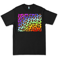 Black leopard background rainbow 3200x2400 Premium Tee - AdoDesignShop