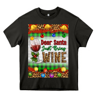 Asphalt Christmas Dear Santa Just Bring Wine Heavy Core Tee - Artiststas
