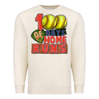 Sandshell 100 days of home runs softball Premium Sweatshirt - CowGirlArtShop