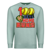 Seafoam 100 days of home runs softball Premium Sweatshirt - CowGirlArtShop