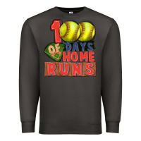 Smoke 100 days of home runs softball Premium Sweatshirt - CowGirlArtShop