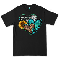 Black turquoise sunflower hearts Premium Tee - Jasminsmagicworld