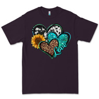 Plum turquoise sunflower hearts Premium Tee - Jasminsmagicworld