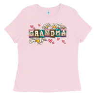 Bubblegum Pink daisy grandma Ladies Tee - AdoDesignShop