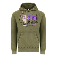 Vintage Olive nail hustler Vintage Hoodie - MaliasSmallBusiness