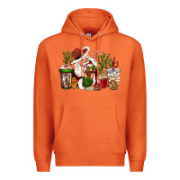 Carrot western santa cowboy coffe cups christmas Premium Hoodie - CowGirlArtShop