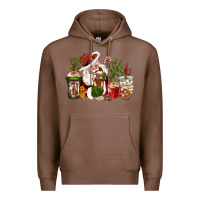 Chestnut western santa cowboy coffe cups christmas Premium Hoodie - CowGirlArtShop