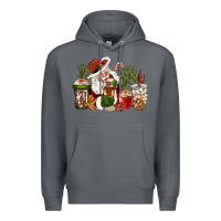 Rock western santa cowboy coffe cups christmas Premium Hoodie - CowGirlArtShop