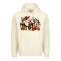Sandshell western santa cowboy coffe cups christmas Premium Hoodie - CowGirlArtShop