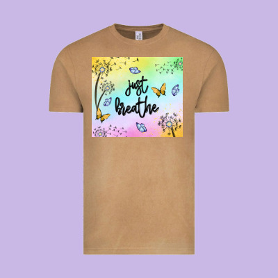 Just Breathe Vintage Tee Designed By Maliassmallbusiness