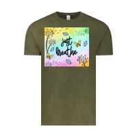 Vintage Olive just breathe Vintage Tee - MaliasSmallBusiness