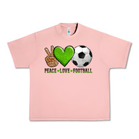 Salmon peace love soccer Urban Heavy Tee - AdoDesignShop