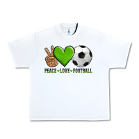 White peace love soccer Urban Heavy Tee - AdoDesignShop