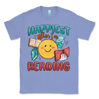 Colony Blue happiest when i'm reading Classic Tee - MaliasSmallBusiness