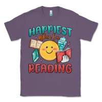 Lavender happiest when i'm reading Classic Tee - MaliasSmallBusiness