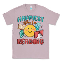 Lilac happiest when i'm reading Classic Tee - MaliasSmallBusiness