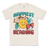 Natural happiest when i'm reading Classic Tee - MaliasSmallBusiness
