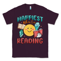 Plum happiest when i'm reading Classic Tee - MaliasSmallBusiness
