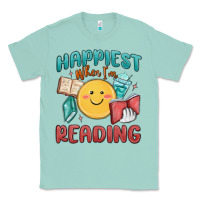 Seafoam happiest when i'm reading Classic Tee - MaliasSmallBusiness